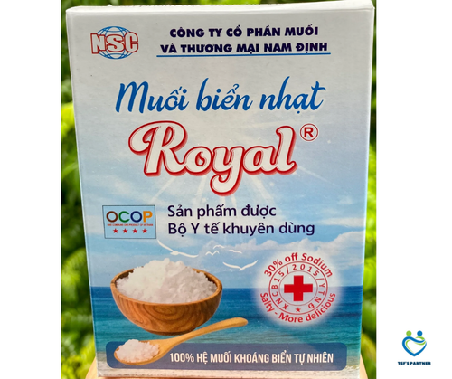 742 Mon-fam Sea salt (pale)/Muối biển nhạt Royal/天然塩(にがり塩)250g