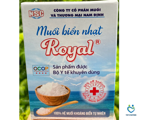 742 Tue-sgn Sea salt (pale)/Muối biển nhạt Royal/天然塩(にがり塩)250g
