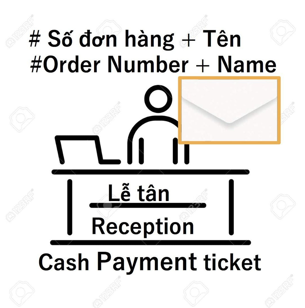 951 Mon-Adm Cash payment at reception/Tra tien mat （Le Tan)/現金支払( レセプション預）
